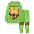 Green - Front - Teenage Mutant Ninja Turtles Boys Printed Long Pyjama Set