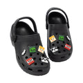 Black - Lifestyle - Minecraft Childrens-Kids Charm Clogs