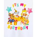 White - Side - Paw Patrol Childrens-Kids It´s My Birthday Short-Sleeved T-Shirt
