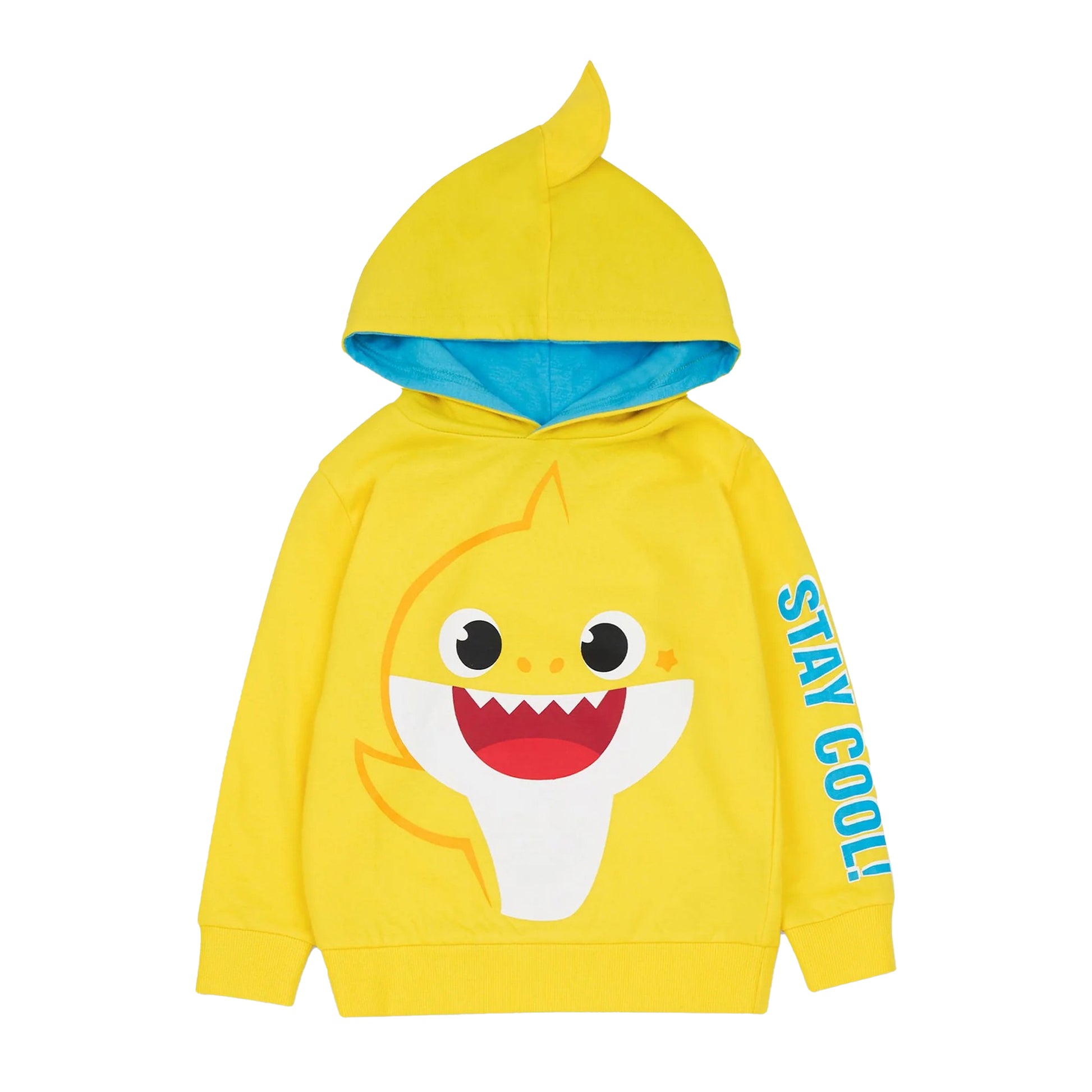 Yellow - Front - Baby Shark Childrens-Kids Stay Cool Fin 3D Hoodie