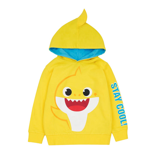 Yellow - Front - Baby Shark Childrens-Kids Stay Cool Fin 3D Hoodie