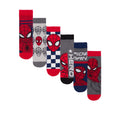 Multicoloured - Front - Spider-Man Boys Socks (Pack of 6)