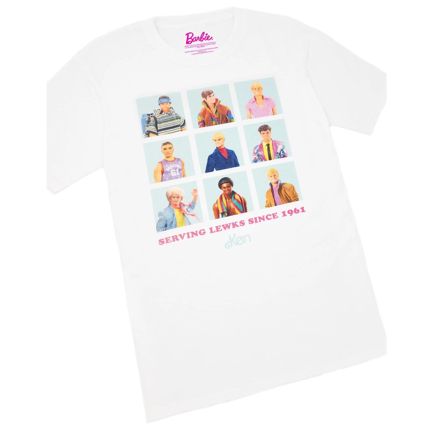 White - Back - Barbie Mens Serving Lewks Since 1961 Ken T-Shirt