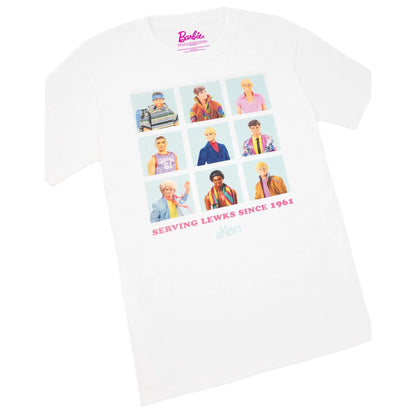 White - Back - Barbie Mens Serving Lewks Since 1961 Ken T-Shirt