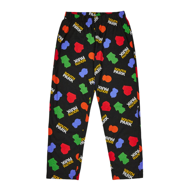 Black-White - Side - South Park Mens Logo Pyjama Set