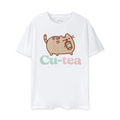 White - Front - Pusheen Womens-Ladies Cutea T-Shirt