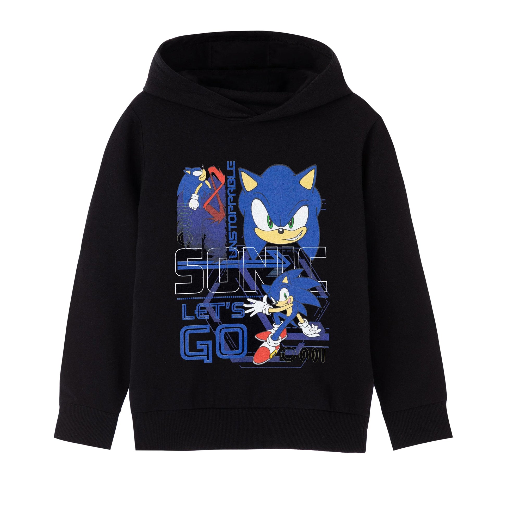 Black - Front - Sonic The Hedgehog Boys Let´s Go Hoodie