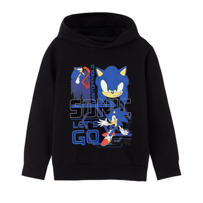 Black - Front - Sonic The Hedgehog Boys Let´s Go Hoodie