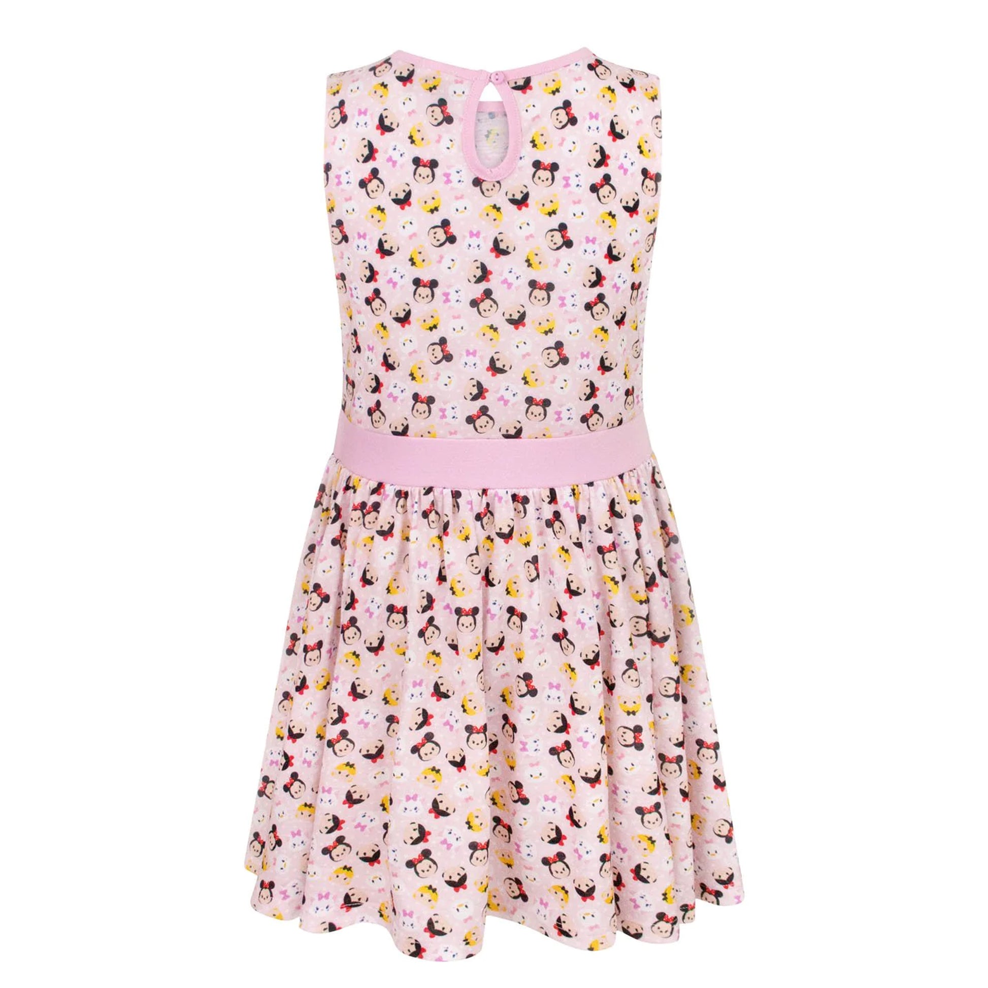 Pink - Back - Tsum Tsum Girls Summer Skater Dress