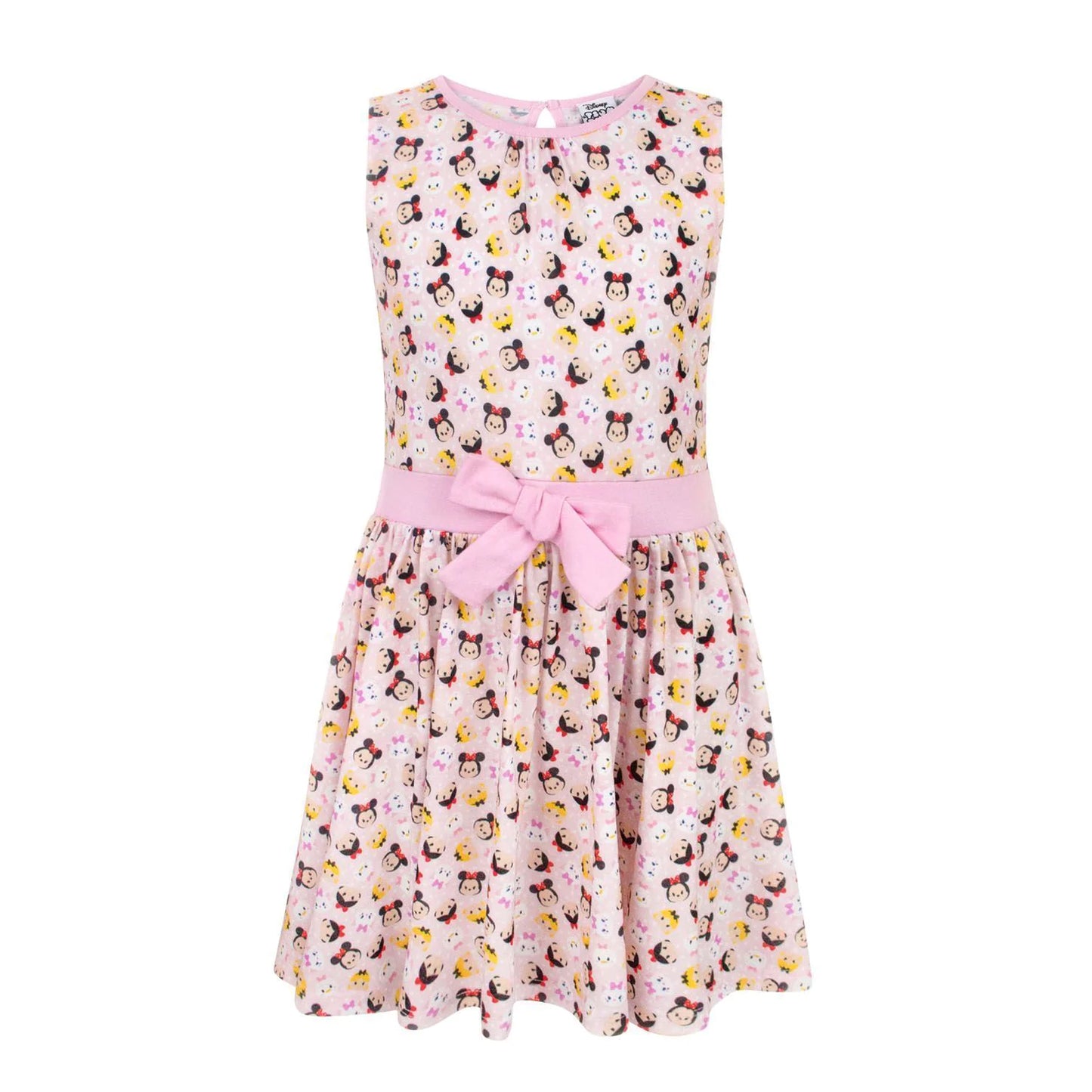 Pink - Front - Tsum Tsum Girls Summer Skater Dress