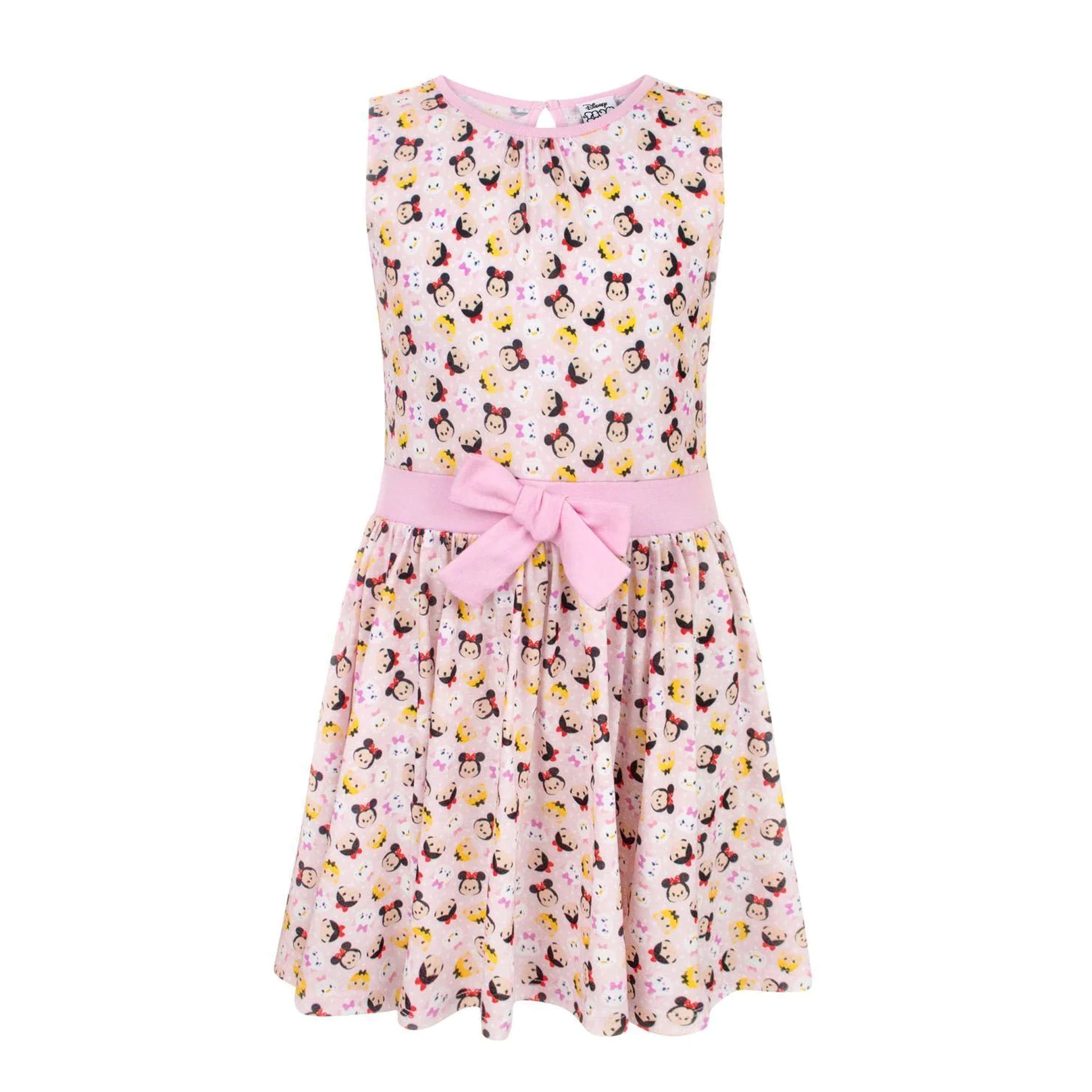 Pink - Front - Tsum Tsum Girls Summer Skater Dress