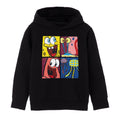 Black - Front - SpongeBob SquarePants Childrens-Kids Pop Art Hoodie