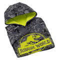 Grey - Side - Jurassic World: Camp Cretaceous Childrens-Kids Logo Hoodie