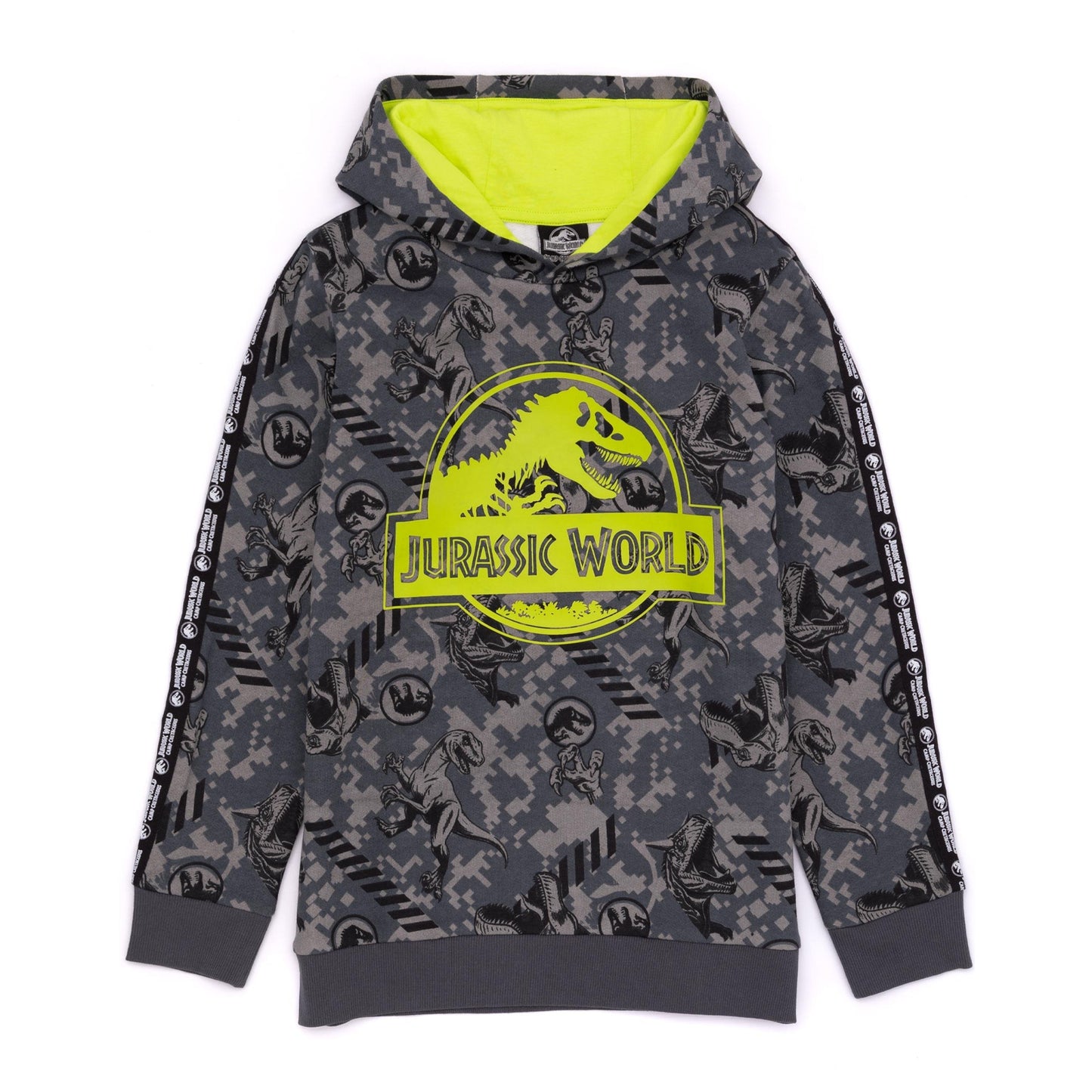 Grey - Front - Jurassic World: Camp Cretaceous Childrens-Kids Logo Hoodie