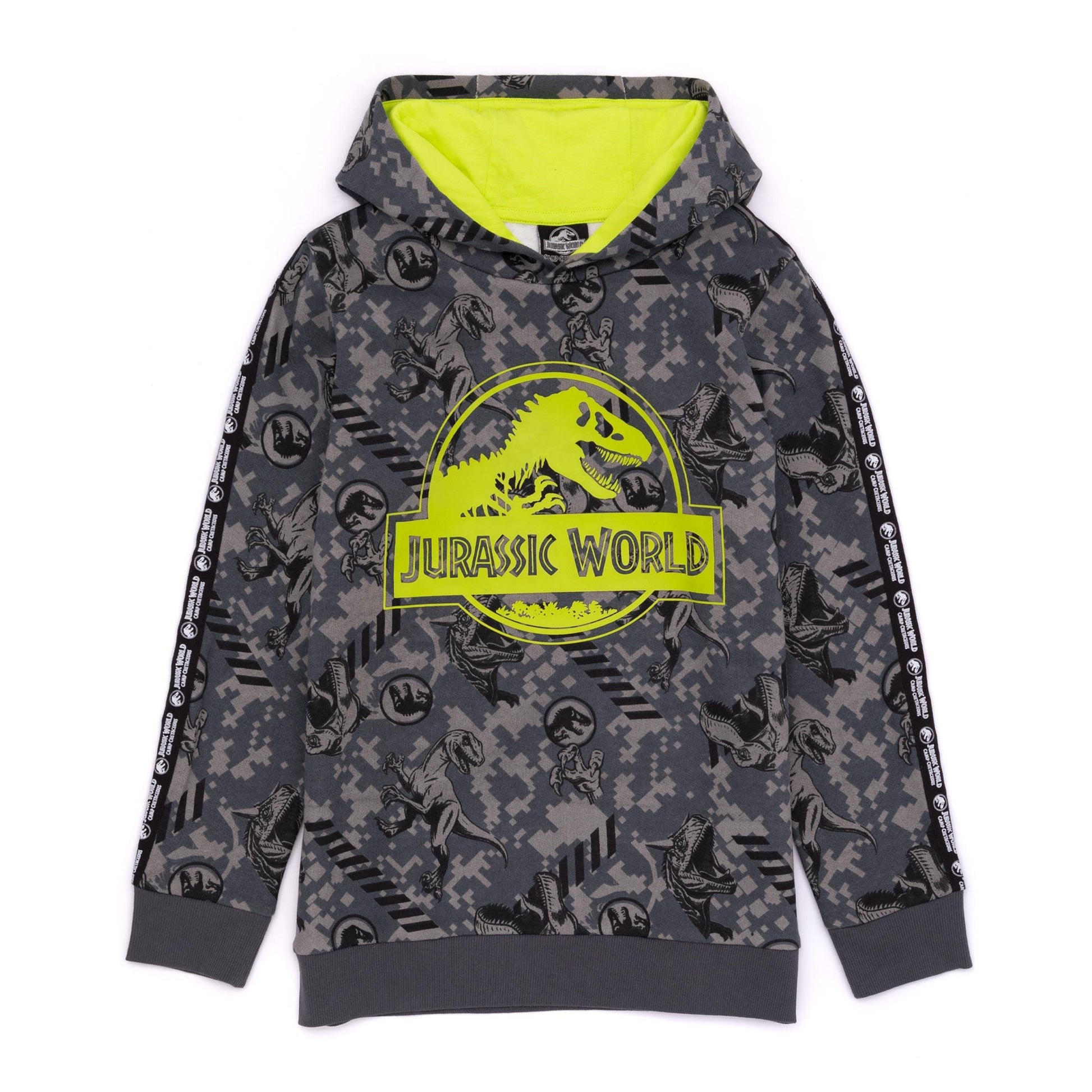 Grey - Front - Jurassic World: Camp Cretaceous Childrens-Kids Logo Hoodie