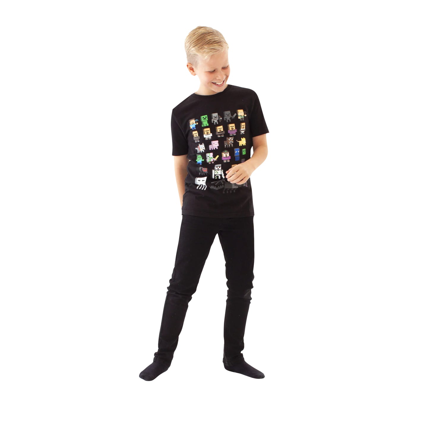 Black - Lifestyle - Minecraft Childrens-Kids Confused T-Shirt