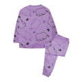 Purple - Back - Pusheen Girls All-Over Print Long Pyjama Set