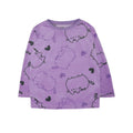 Purple - Back - Pusheen Girls All-Over Print Long Pyjama Set