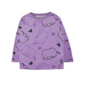 Purple - Side - Pusheen Girls All-Over Print Long Pyjama Set