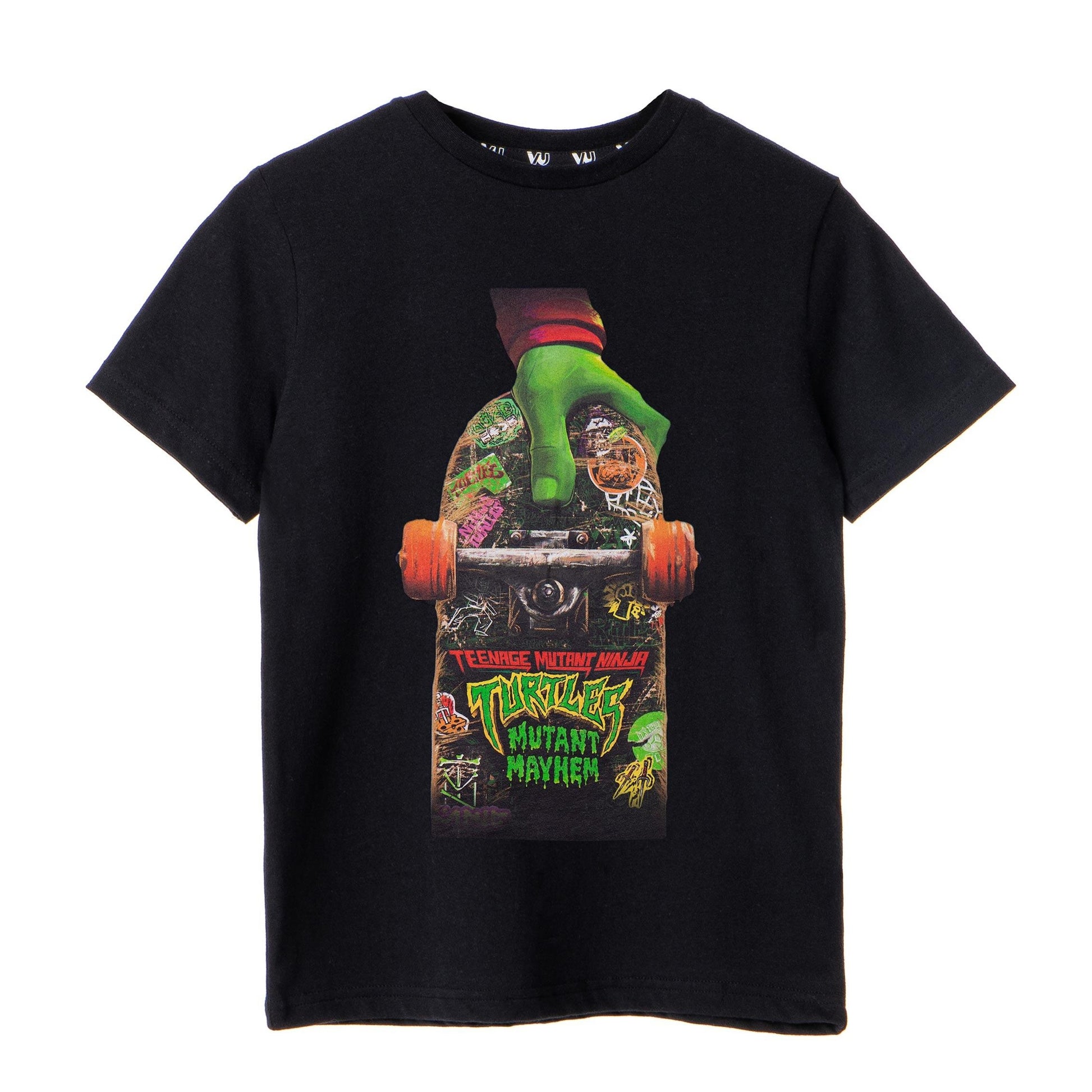 Black - Front - Teenage Mutant Ninja Turtles: Mutant Mayhem Boys Skateboard T-Shirt