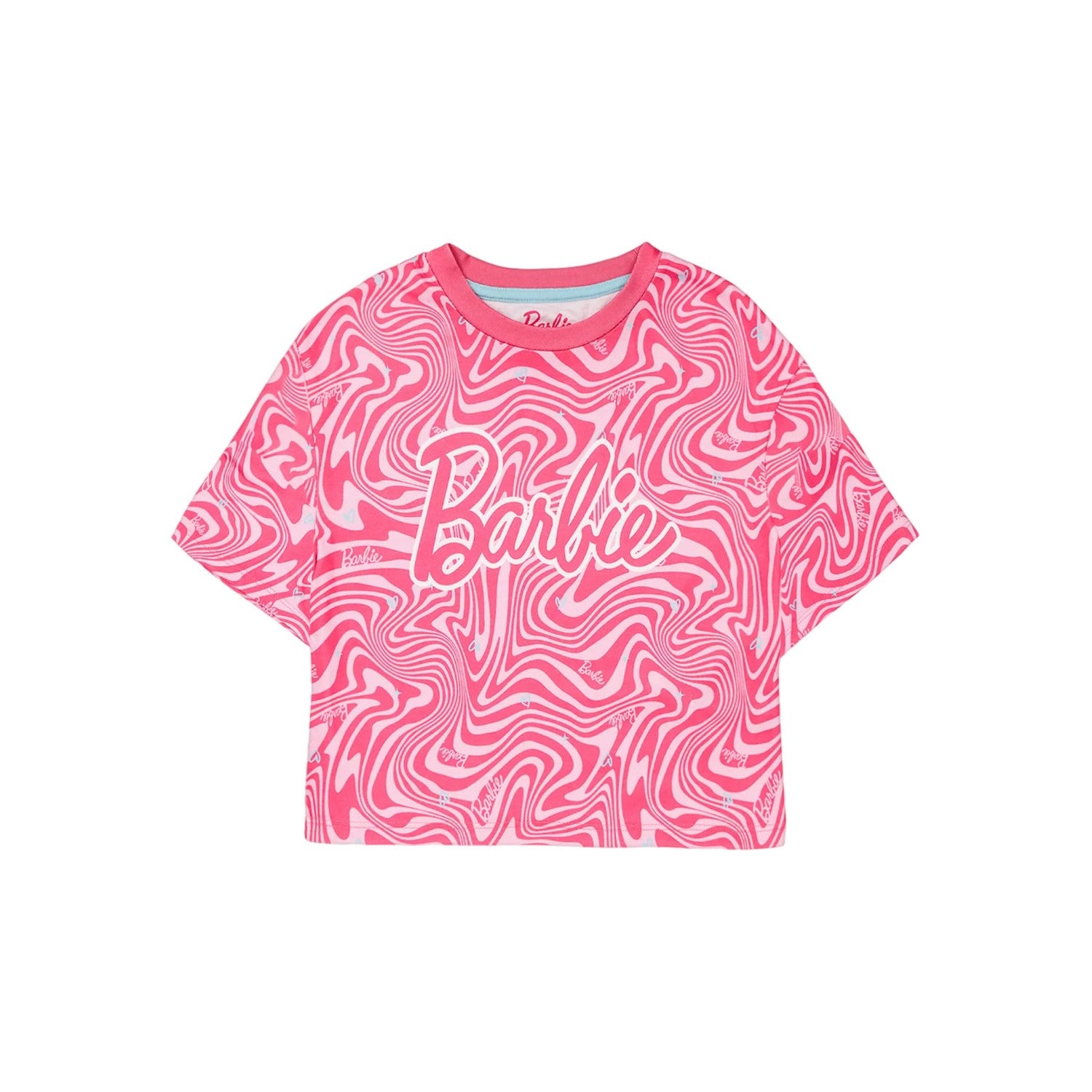 Pink - Side - Barbie Girls All-Over Print Short Pyjama Set