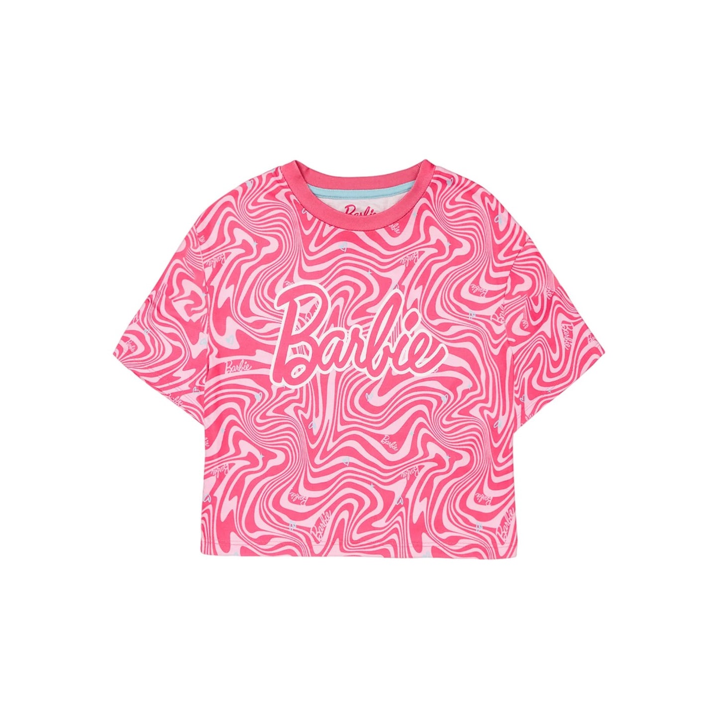 Pink - Side - Barbie Girls All-Over Print Short Pyjama Set
