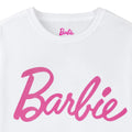 White - Side - Barbie Womens-Ladies Classic Logo T-Shirt