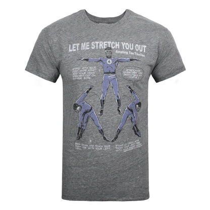 Grey - Front - Junk Food Mens Mr Fantastic Stretch T-Shirt