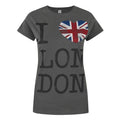 Charcoal - Front - I Love London Womens-Ladies T-Shirt
