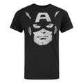 Black - Front - Jack Of All Trades Mens Dark Portrait Captain America T-Shirt