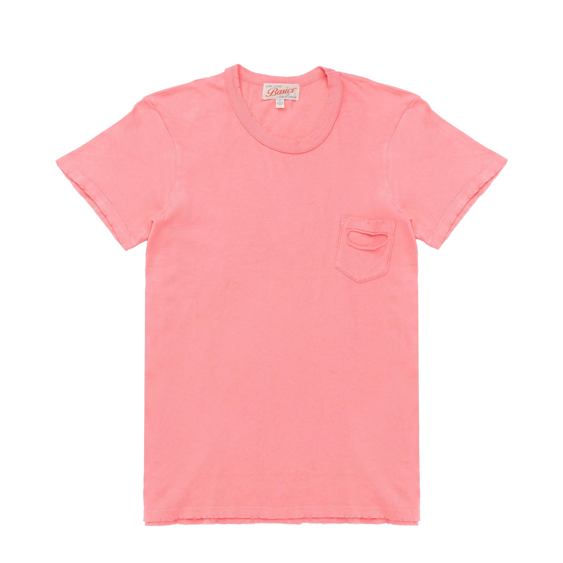 Pink - Front - Junk Food Womens-Ladies Plain T-Shirt