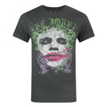Charcoal - Front - Jack Of All Trades Mens Distressed Face The Joker T-Shirt