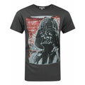 Charcoal - Front - Junk Food Mens Graffiti Darth Vader Star Wars T-Shirt
