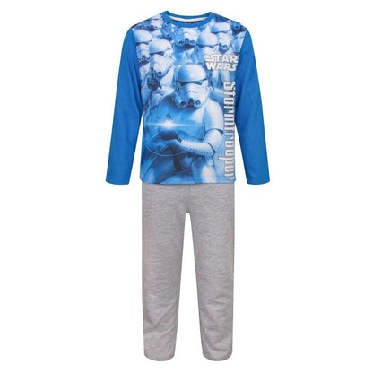 Blue-Grey Marl - Front - Star Wars Childrens-Kids Stormtrooper Pyjama Set