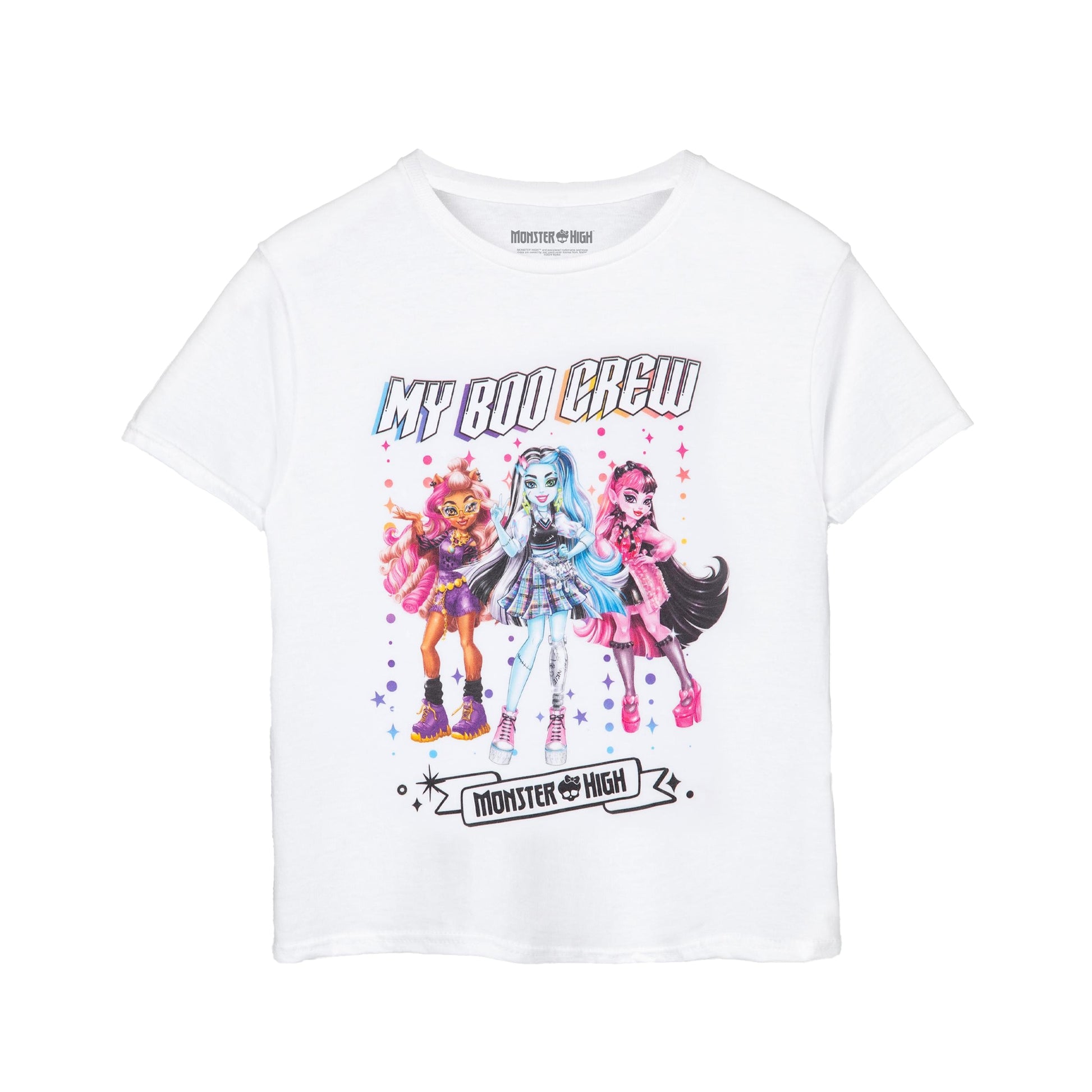White - Front - Monster High Girls Boo Crew T-Shirt