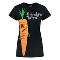 Black - Front - Mr Toast Womens-Ladies Drunken Carrot T-Shirt