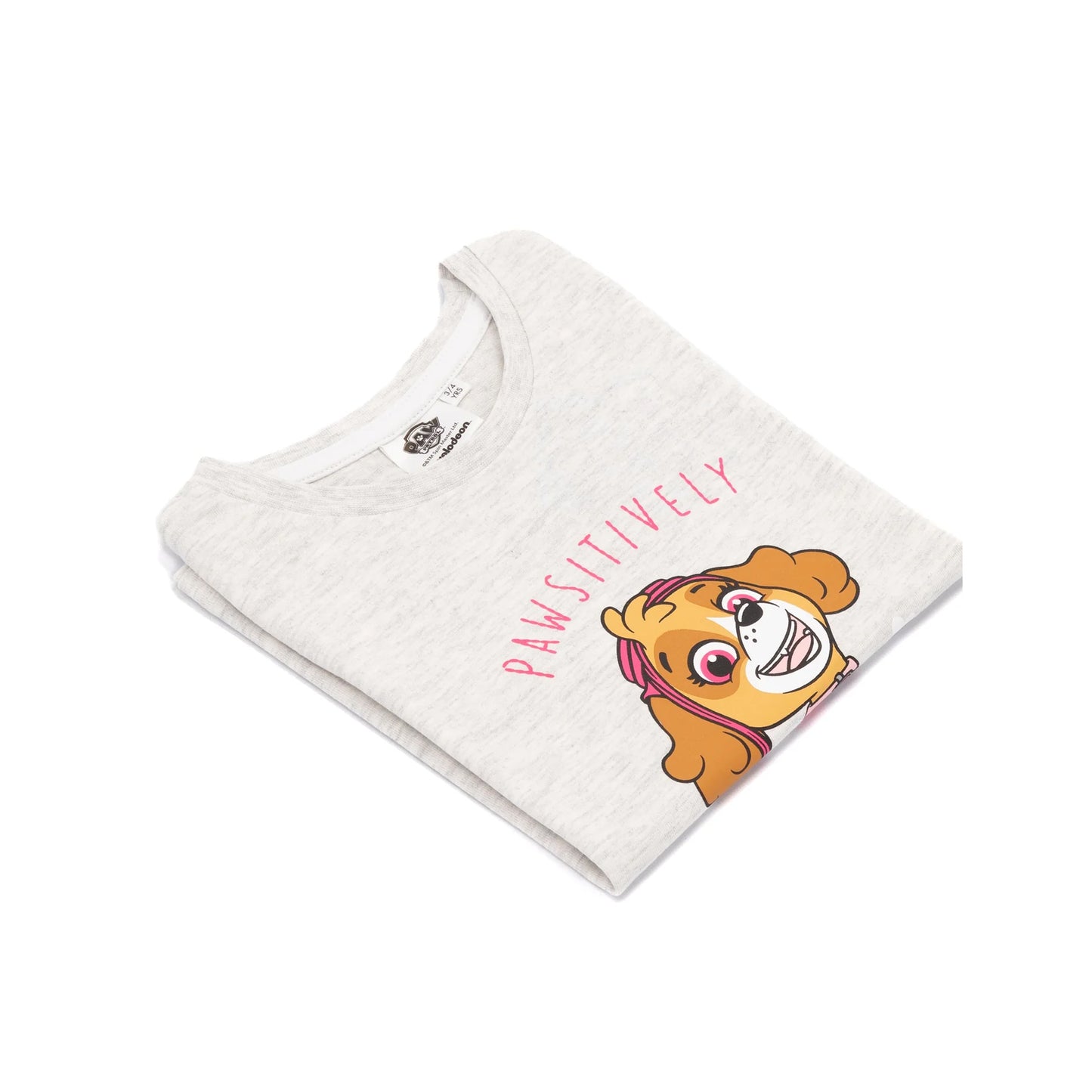 Grey - Back - Paw Patrol Girls Pawsome Long-Sleeved T-Shirt