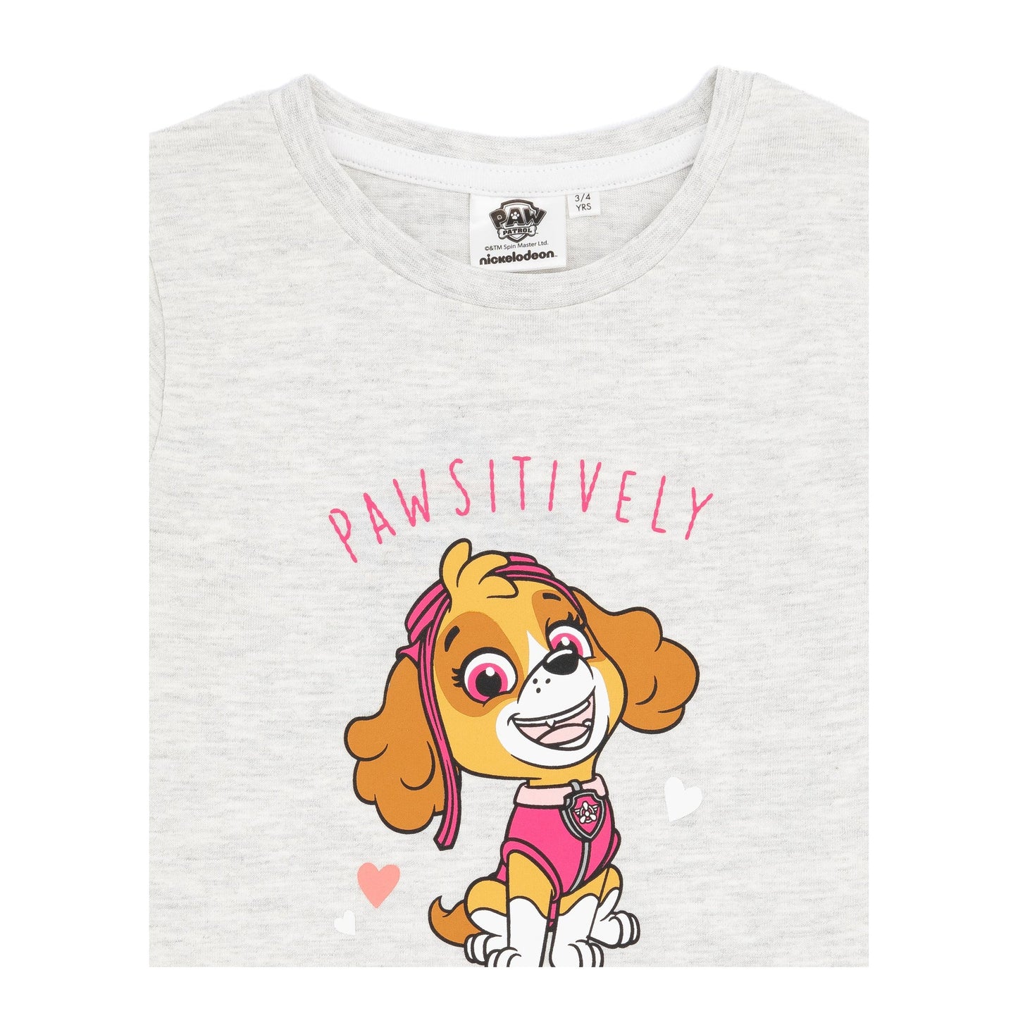 Grey - Side - Paw Patrol Girls Pawsome Long-Sleeved T-Shirt