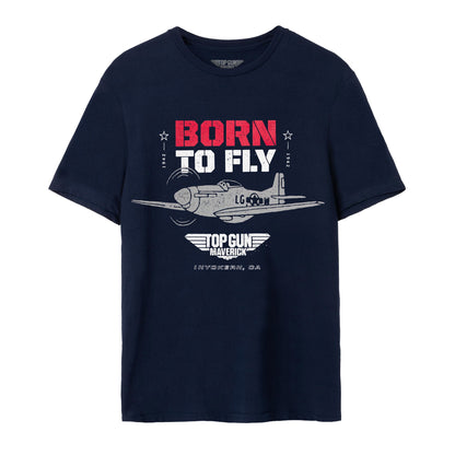 Blue - Front - Top Gun: Maverick Mens Born To Fly T-Shirt
