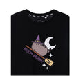 Black - Back - Pusheen Womens-Ladies Broom Broom Halloween T-Shirt