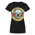 Black - Front - Guns N Roses Womens-Ladies Drum T-Shirt