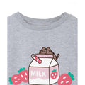 Grey Marl - Back - Pusheen Girls Sweet Sips T-Shirt