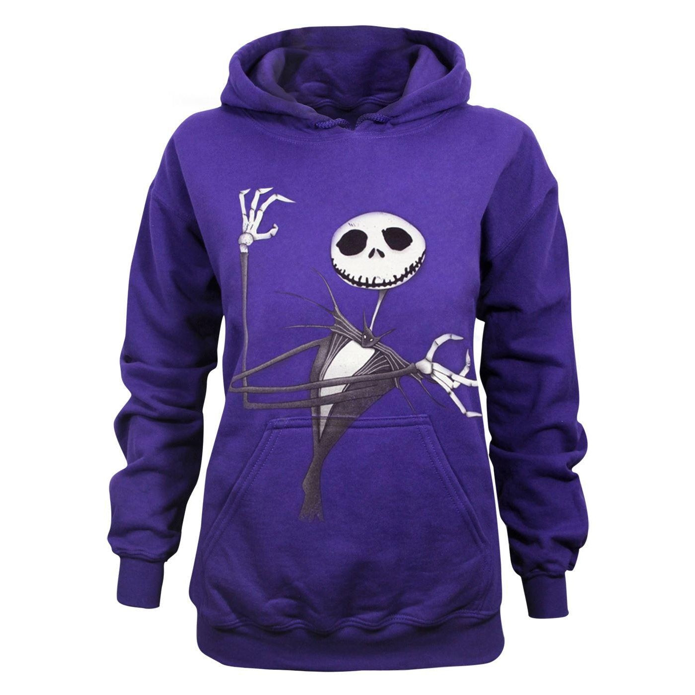 Purple - Front - The Nightmare Before Christmas Womens-Ladies Jack Skellington Hoodie