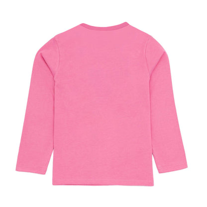 Pink - Back - Peppa Pig Girls Teddy Long-Sleeved T-Shirt