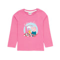 Pink - Front - Peppa Pig Girls Teddy Long-Sleeved T-Shirt