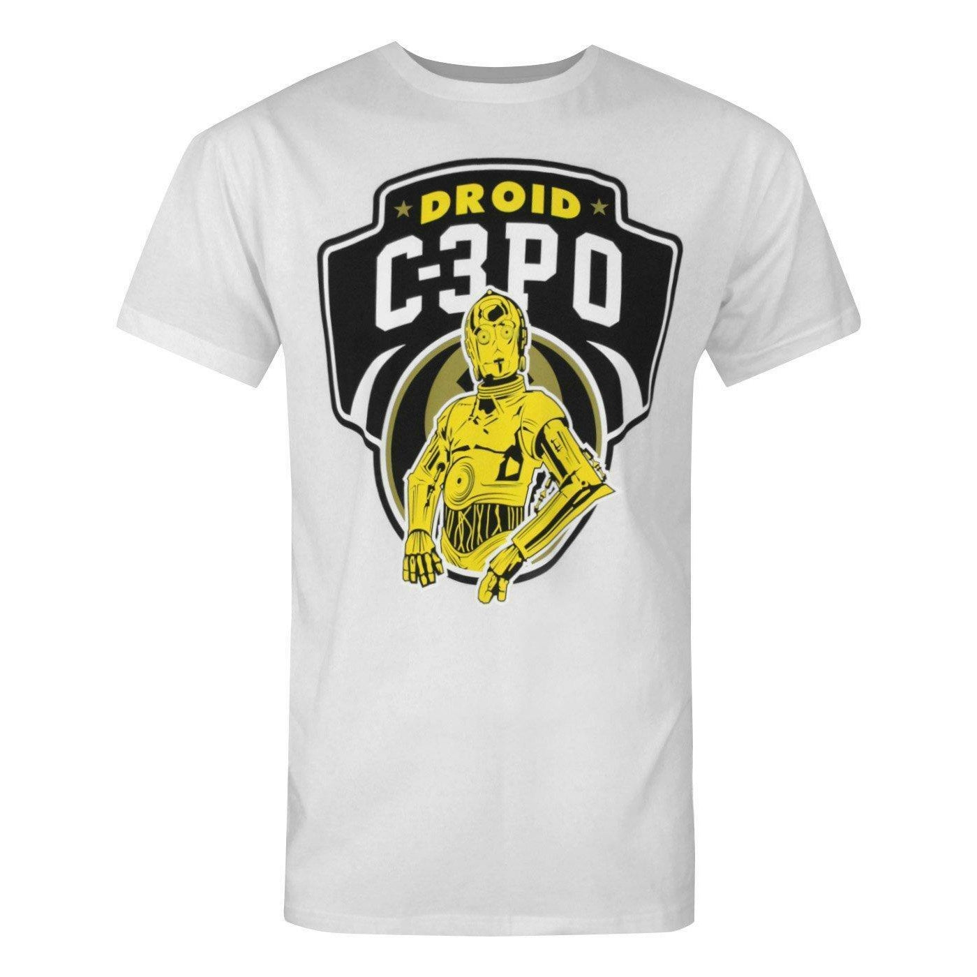 White - Front - Star Wars Mens C-3PO Droids T-Shirt