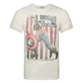 White - Front - Junk Food Mens No Sleep For Heroes Captain America T-Shirt