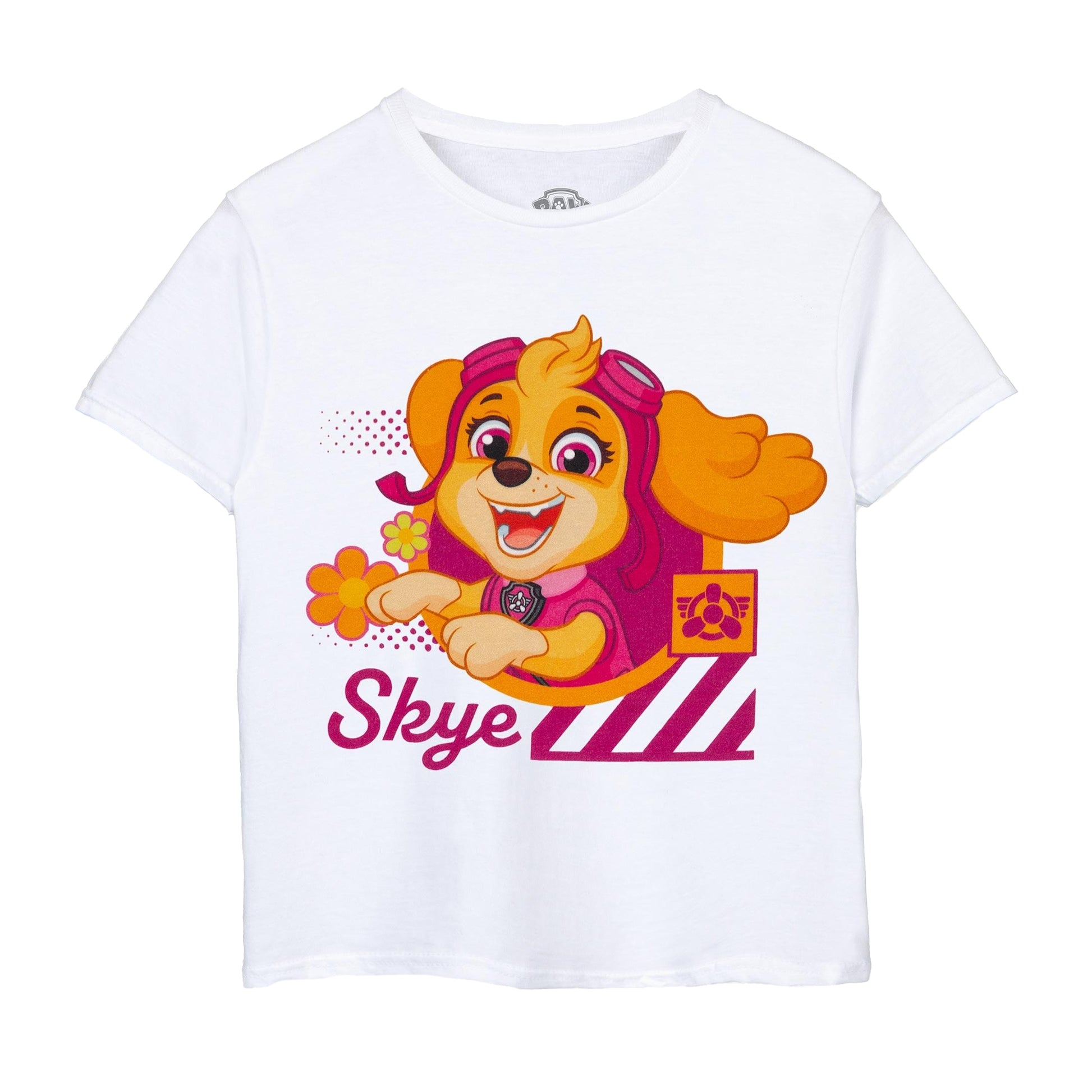 White - Front - Paw Patrol Girls Skye T-Shirt