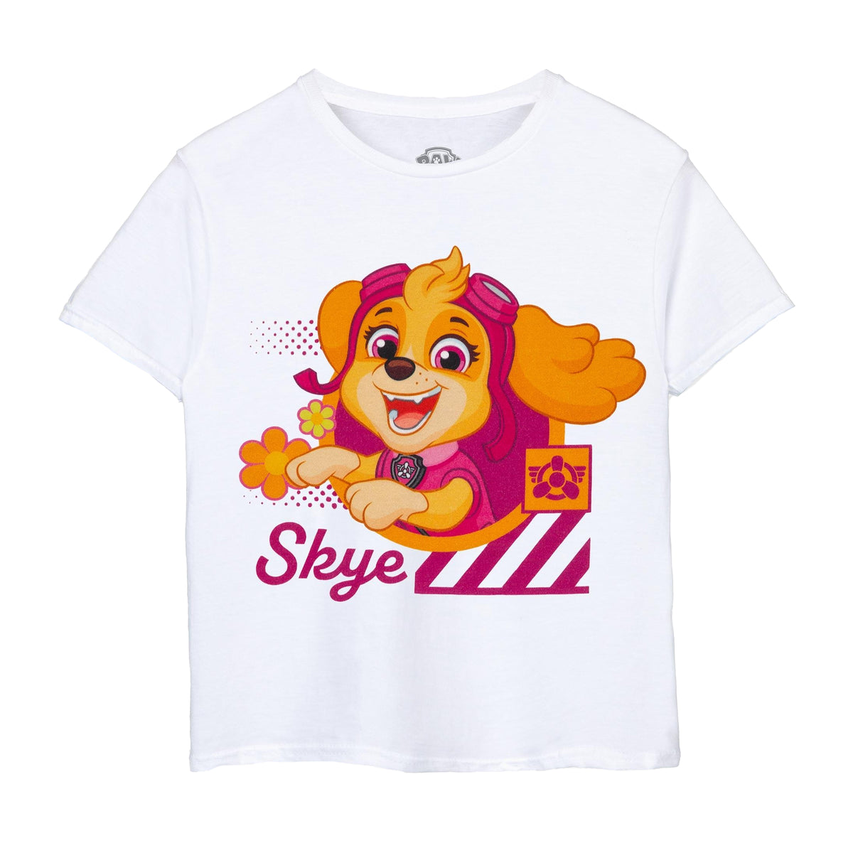 White - Front - Paw Patrol Girls Skye T-Shirt