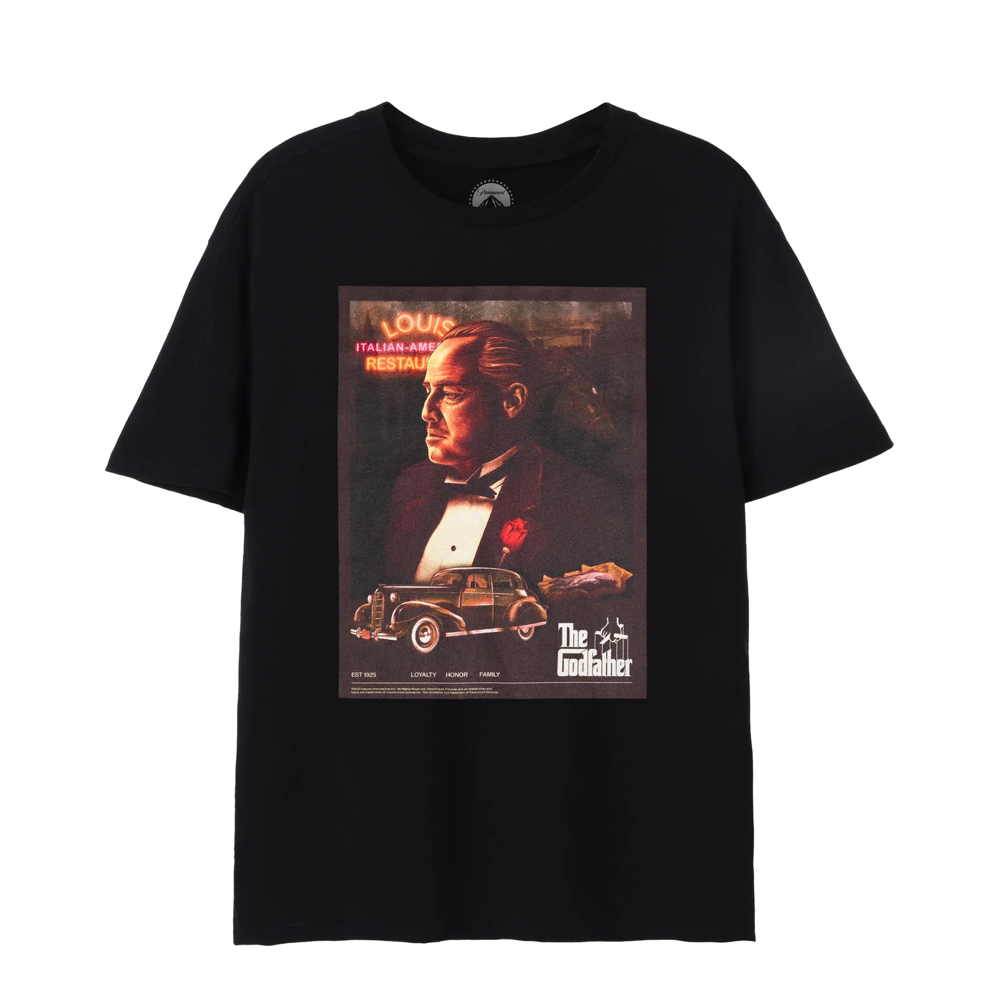 Black - Front - The Godfather Mens Italian Restaurant T-Shirt